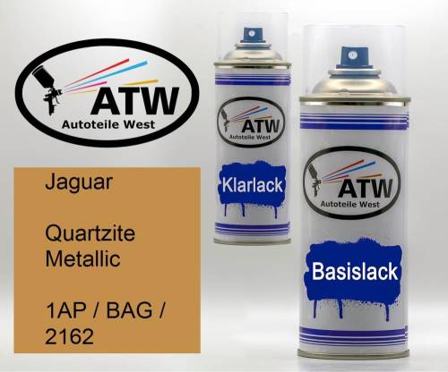 Jaguar, Quartzite Metallic, 1AP / BAG / 2162: 400ml Sprühdose + 400ml Klarlack - Set, von ATW Autoteile West.